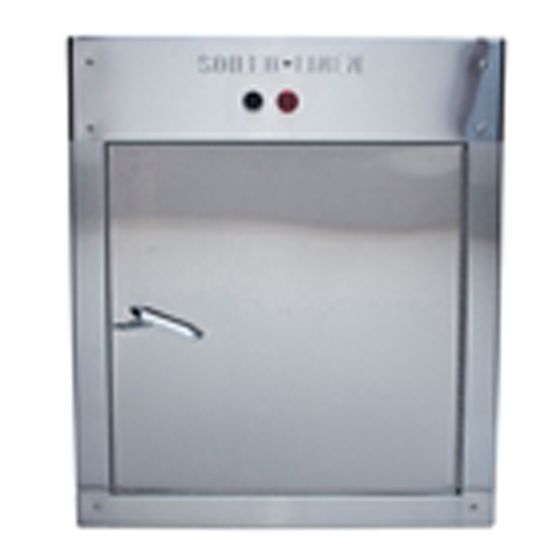 “W” Series 12 inch by 12 inch Right side hinged chute intake door.