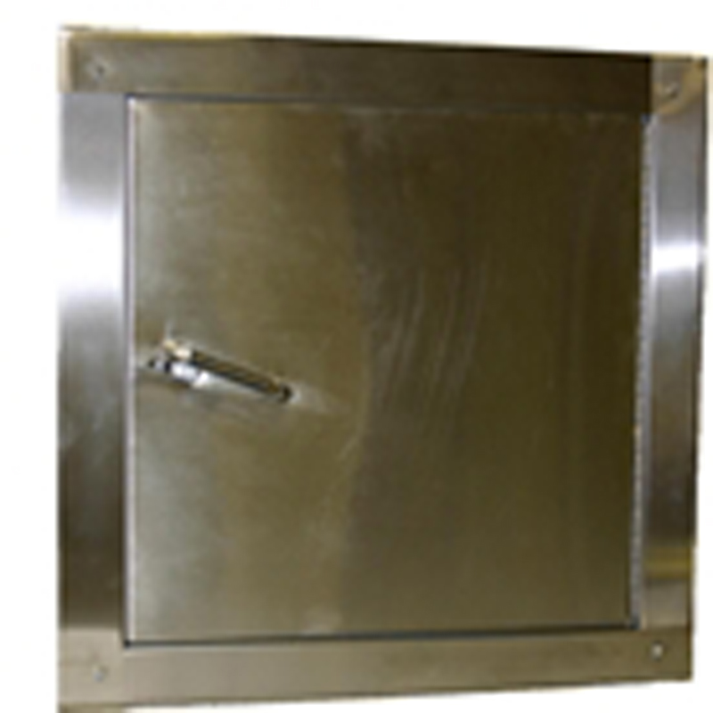 "W" Series 18 inch by 18 inch right side hinged chute intake door.