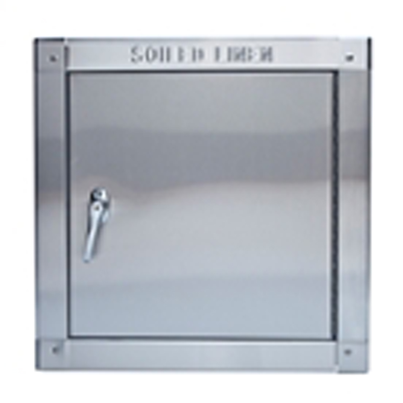 "W" Series 12 inch by 12 inch right side hinged ADA compliant lever handle chute intake door.