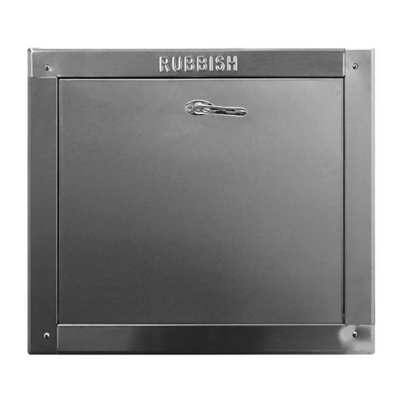 "R" Series 21 inch by 18 inch bottom hinged ADA compliant lever handle chute intake door.