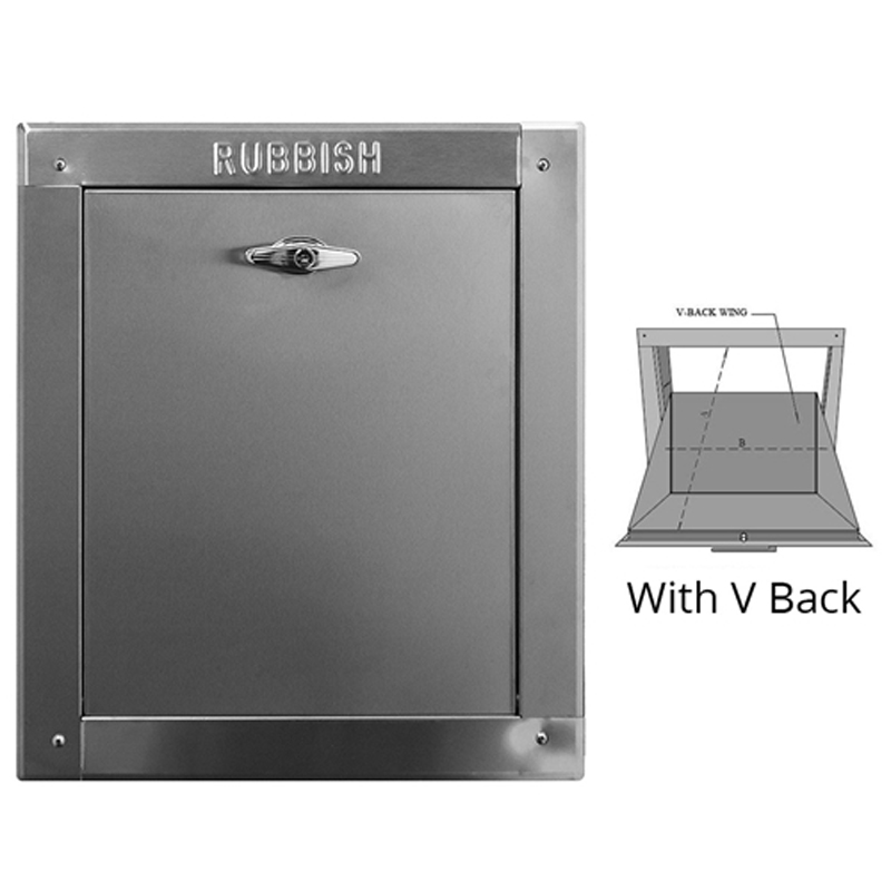 15"x18" Bottom Hinged Intake Door Assembly, "R" Series, with V Back