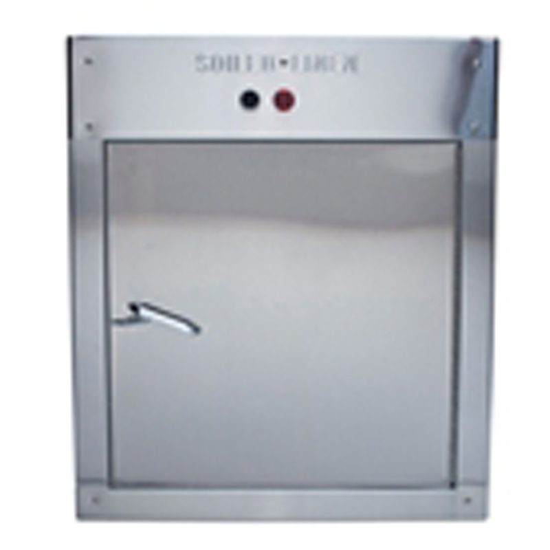 “W” Series 18 inch by 18 inch Right side hinged chute intake door.