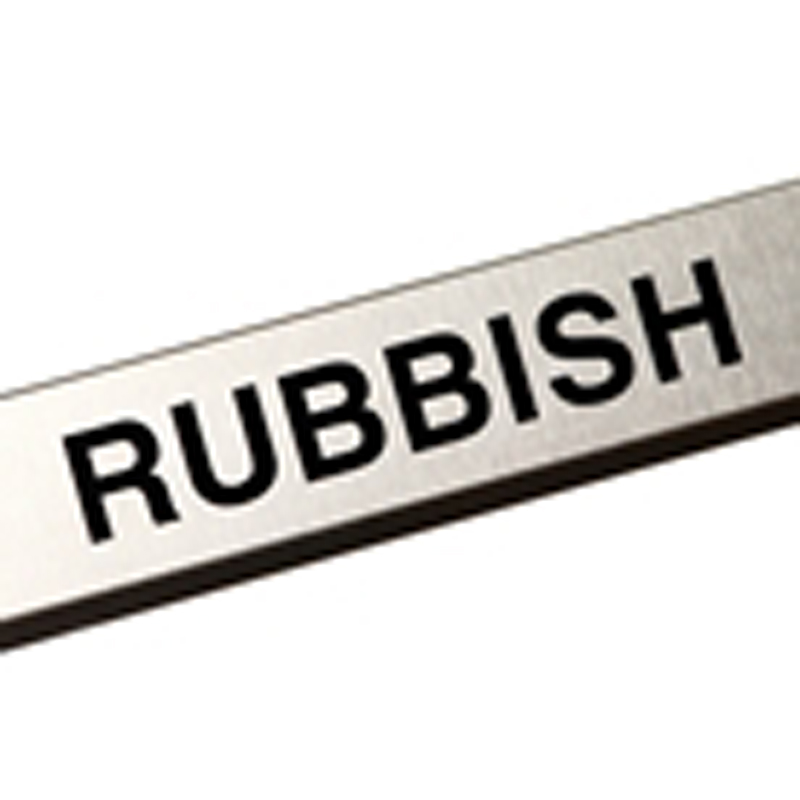 Blank intake door trim labels - Rubbish