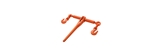 Ninety-two hundred pound rated ratchet binder with ten inch barrel and chain hooks
