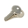 Key stamped with ”S54F” for use in cylinder locks on chute intake doors