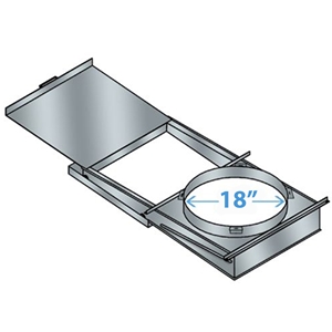 18" Round, Rolling Discharge Door Assembly with Shut-Off Panel, Type "A"