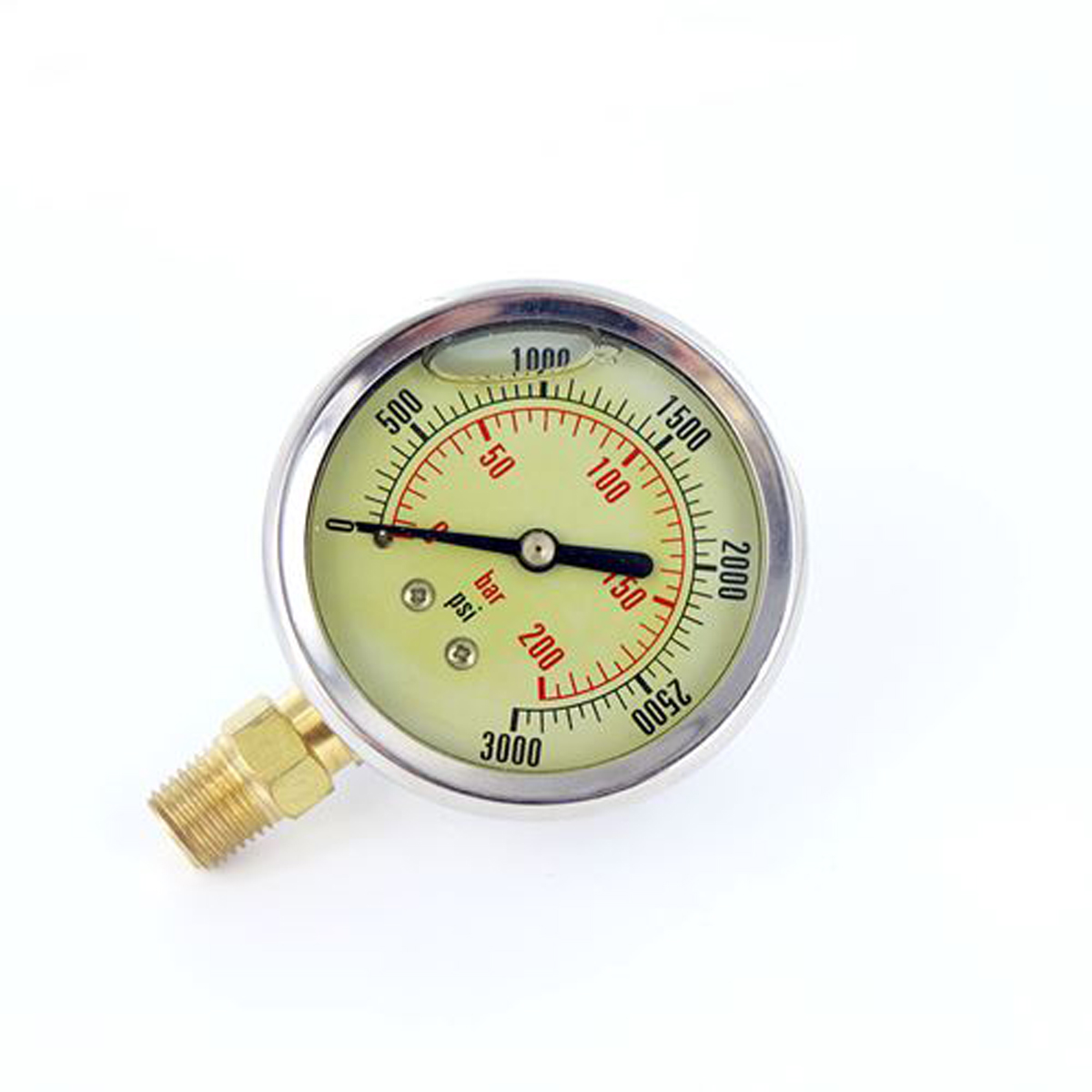Pressure Gauge for trash compactor, 03000psi Oil Filled Chute Doctor