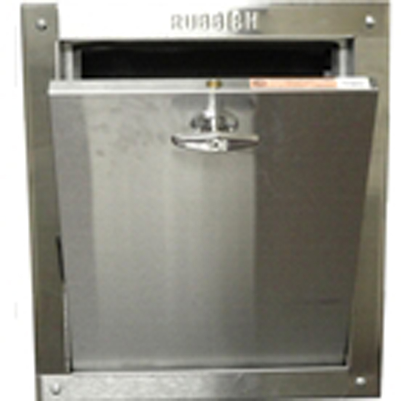 "M" Series 18 inch by 18 inch bottom hinged chute intake door.