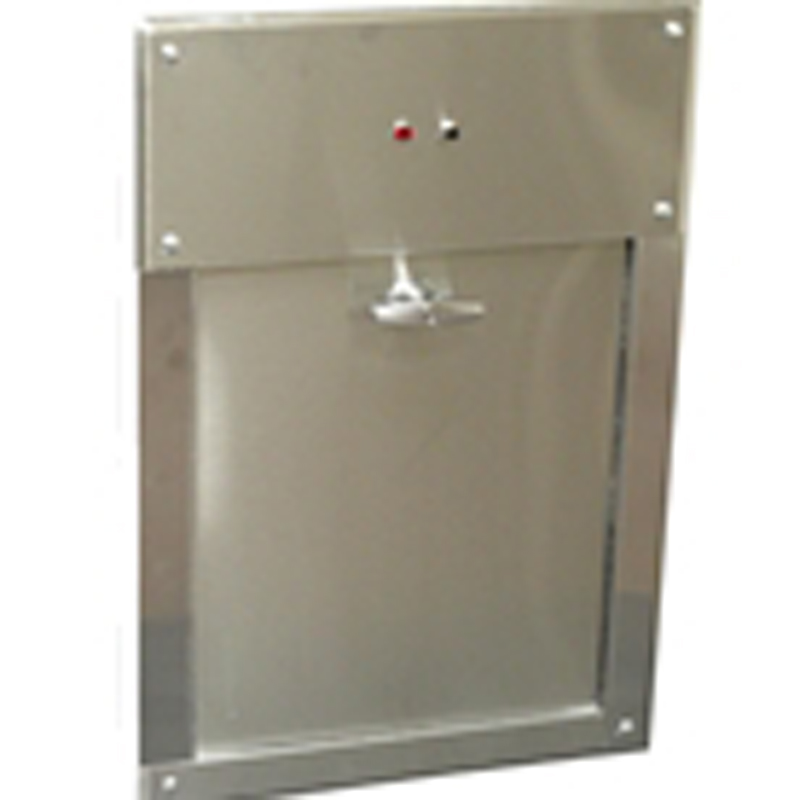 "M" Series 14 inch by 17 inch bottom hinged chute intake door.