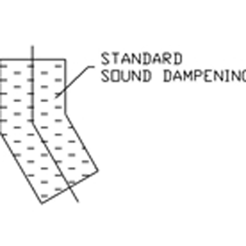 sound dampening added to single chute offset