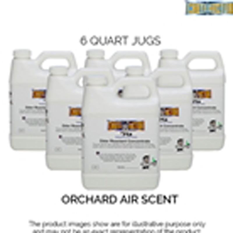Six Quart Bottles of Odor Control Reactant Concentrate, Orchard Air Scent