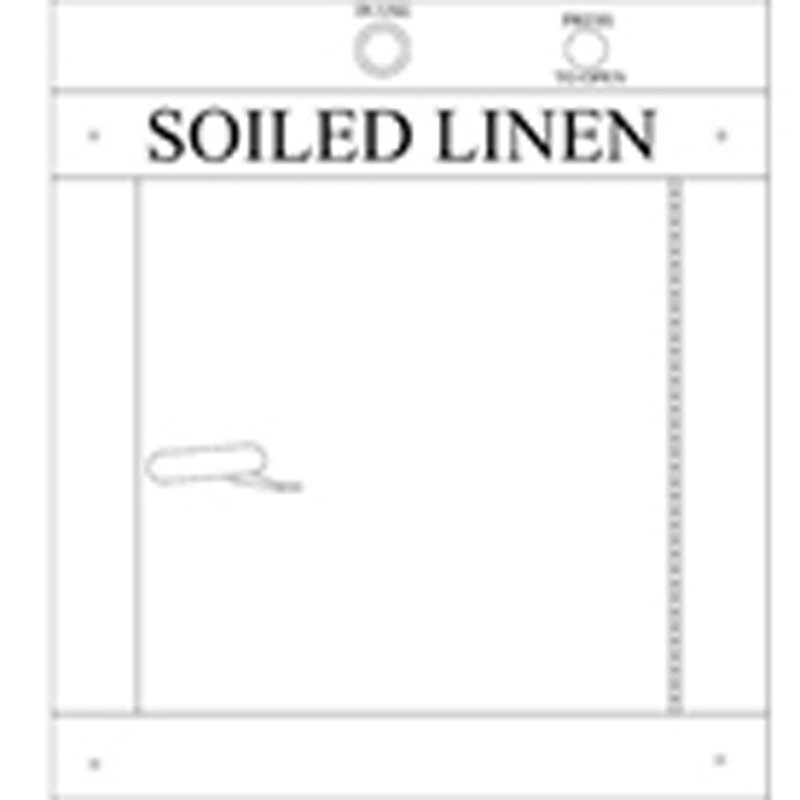 “W” Series twenty-one inch by twenty-one inch Right side hinged chute intake door with one twenty volt electrical interlock