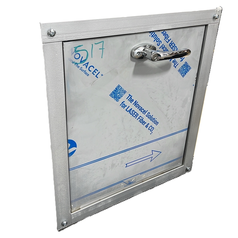 "M" Series 15 inch by 18 inch bottom hinged chute intake door.